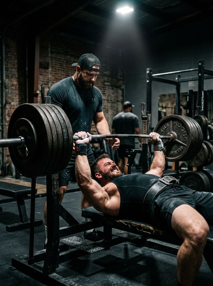 Barbell Bench Press with Spotter
