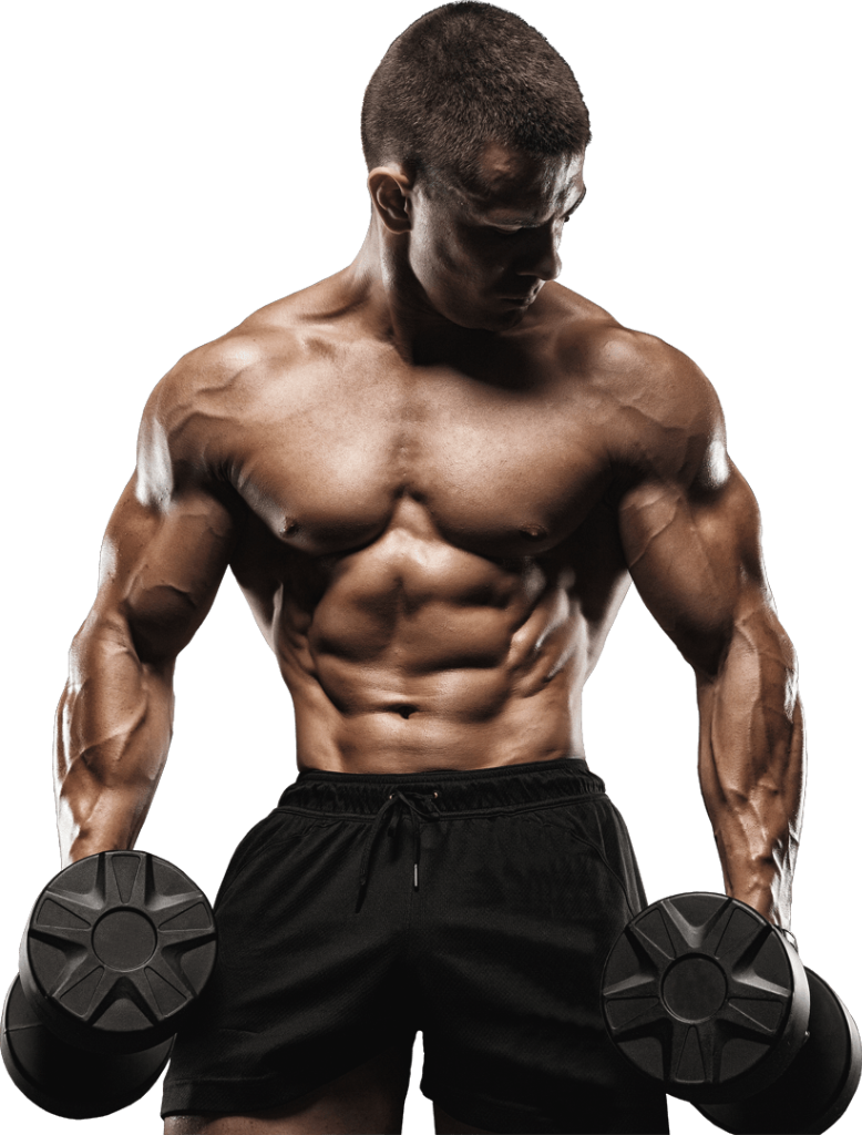 Elite Bodybuilder with Dumbbells